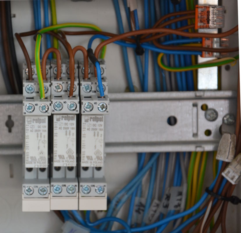 Moduły sterowania zamontowane w rozdzielnicy elektrycznej